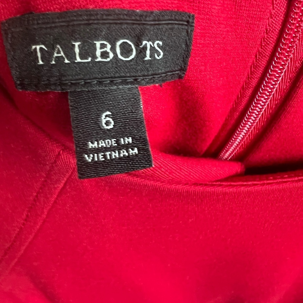Talbots Vibrant Red Midi Dress - Picture 3 of 3